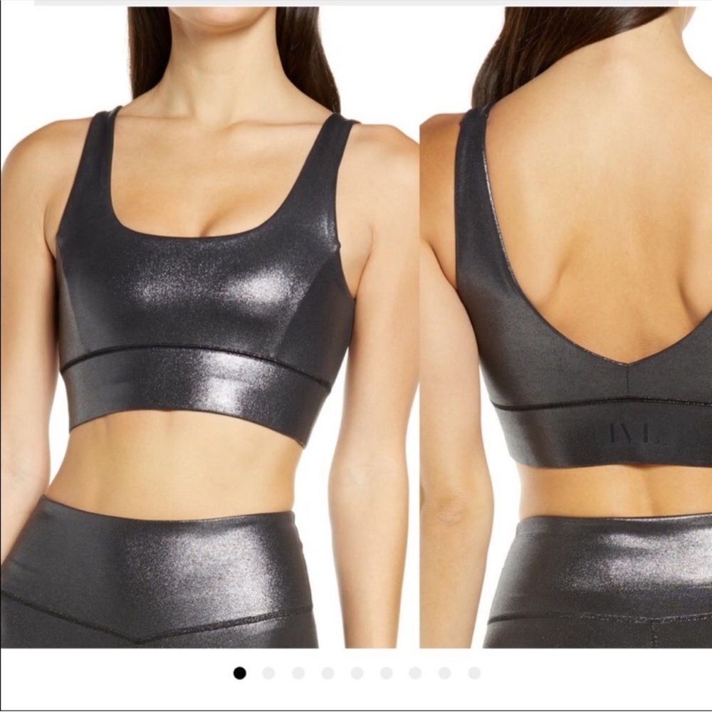 NWT IVL Collective Anthracite Foil Power Sports Bra Size 6
